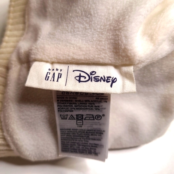 Baby Gap x Disney Cream and Black Pom Pom Minnie Mouse Beanie - Picture 5 of 6